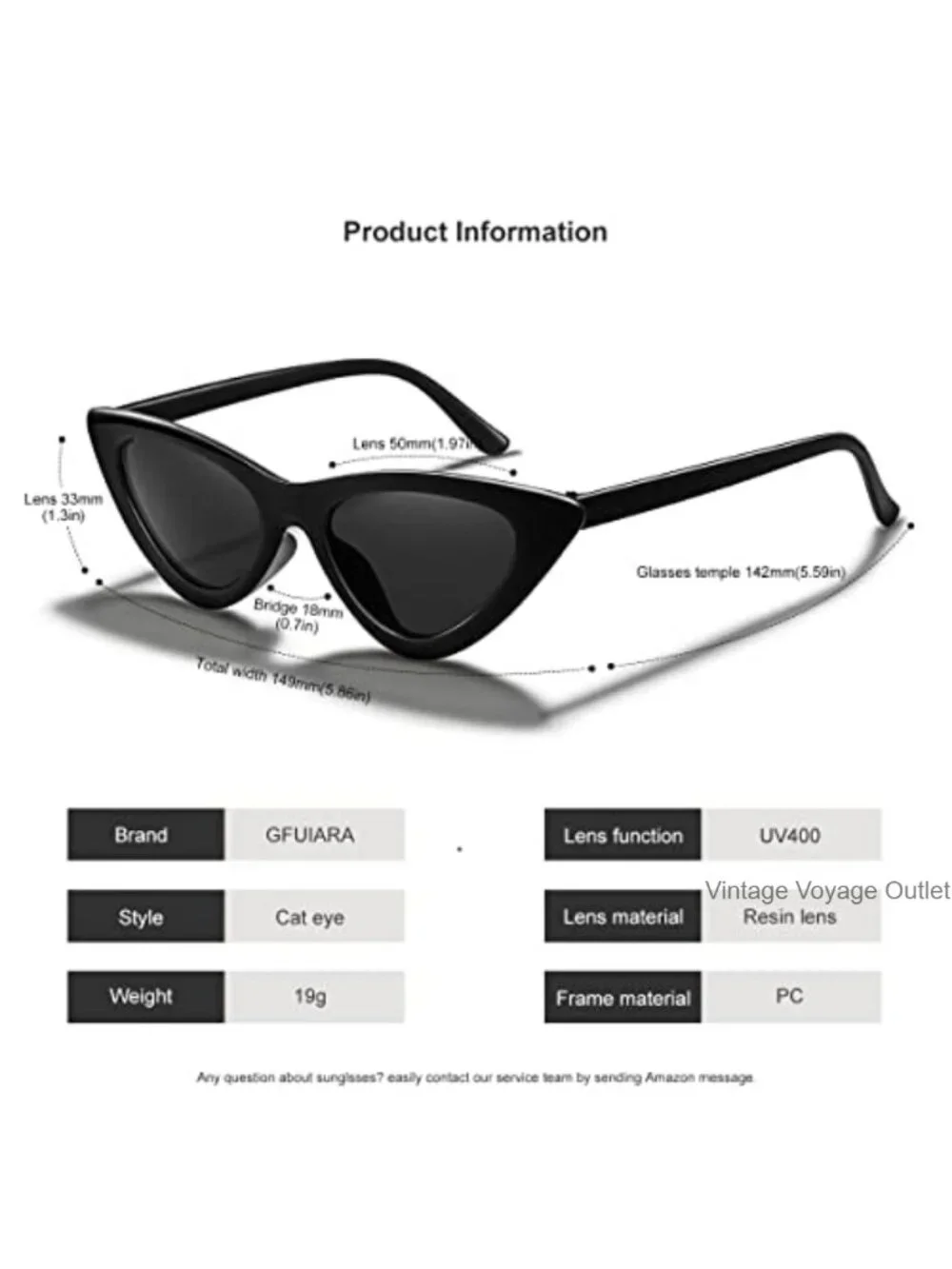 Vintage Cat Eye Sunglasses Women Retro Narrow Cateye UV400 Protection Plastic
